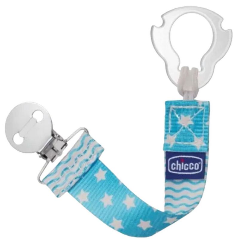 Chicco Fashion Soother Clip Holder - Blue