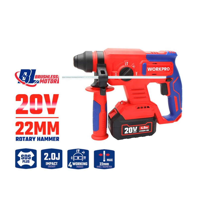 Hammer drill 3 kilos charging 20 volt without workpro battery