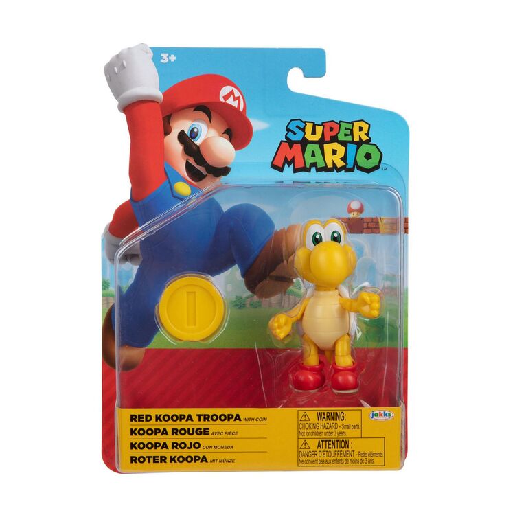 World of Nintendo  Figures - Red Koopa Troopa with Coin