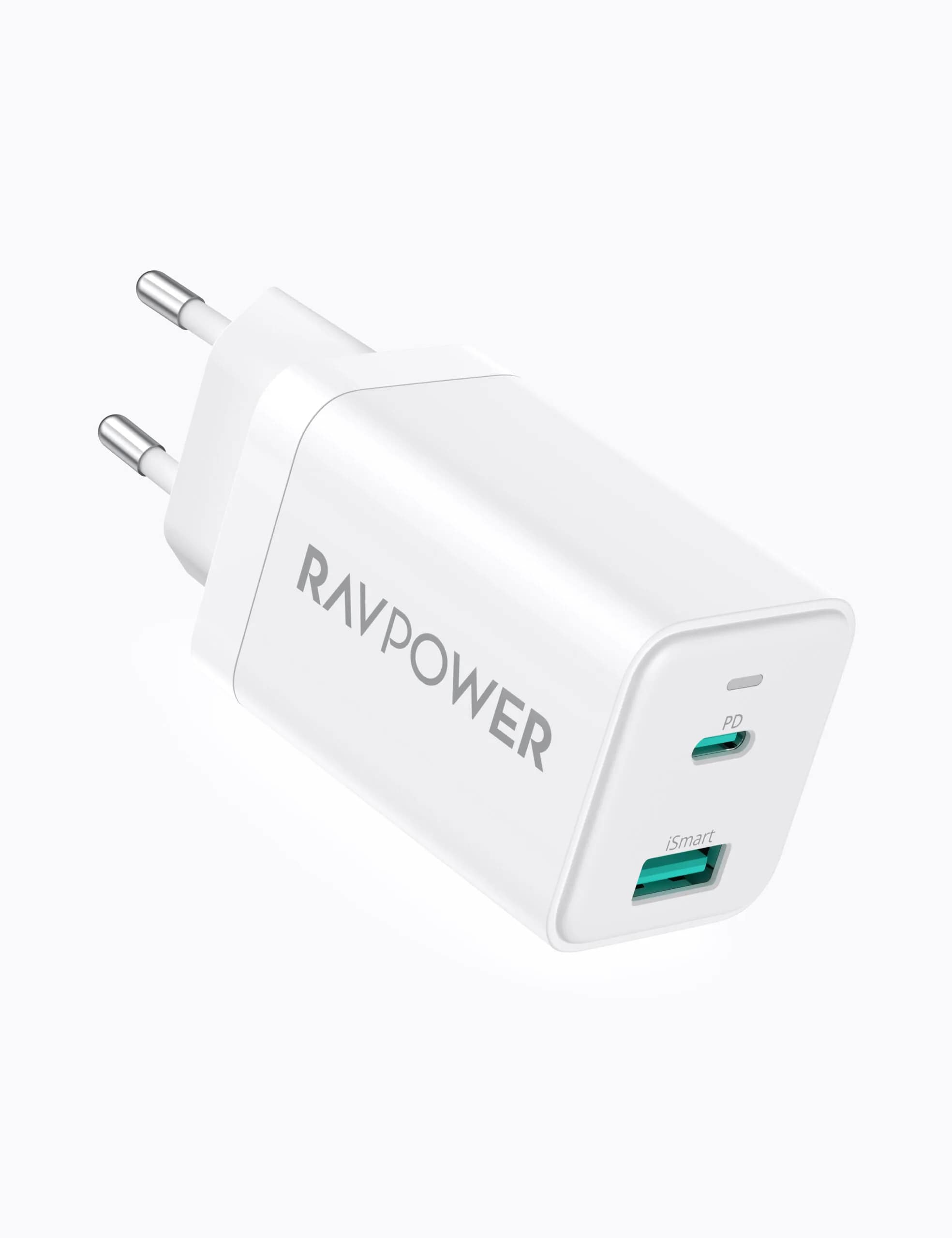 RAVPower RP-PC171 PD 45W 2-Port Wall Charger - white
