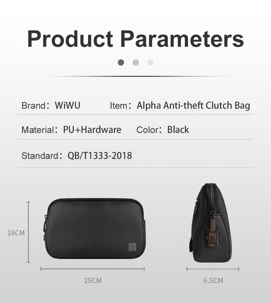 Alpha Anti-theft Clutch Bag