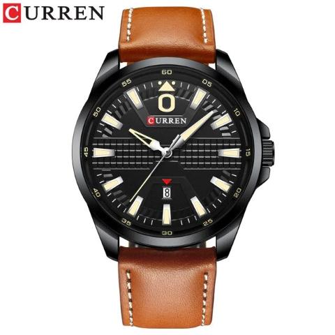 Curren Men's Leather Band Business Watch (Dial 47 mm)