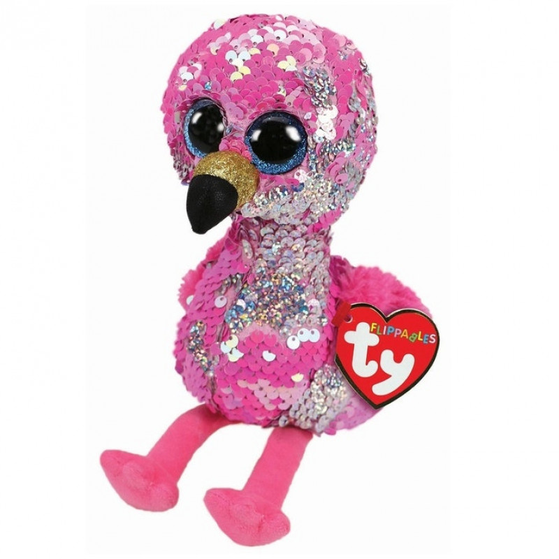 Ty - Beanie Boos - Flippables Pinky Flamingo