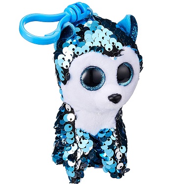 Ty  Flippable - Sequin Huskie , Key clip 3 IN