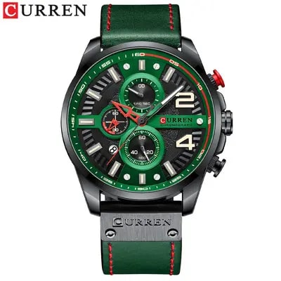 Men's Leather Sport Watch (Dial 47 mm)