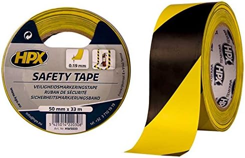 Security marking tape 50mm x 33m yellow / black