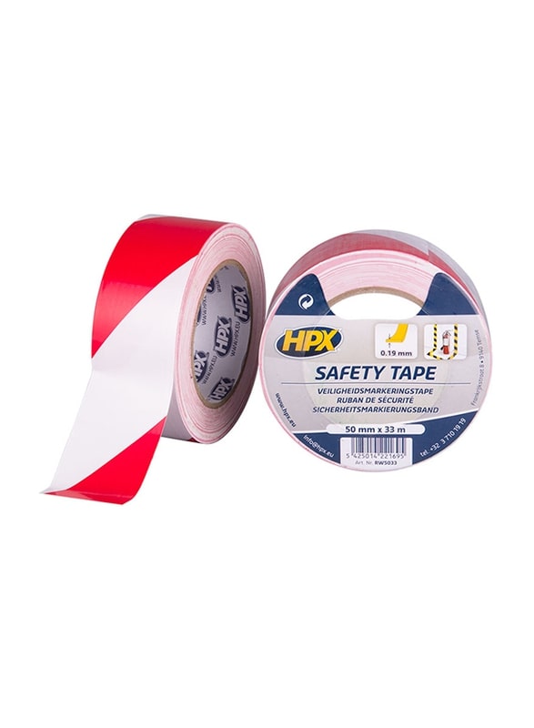 Security marking tape 50mm x 33m white / red