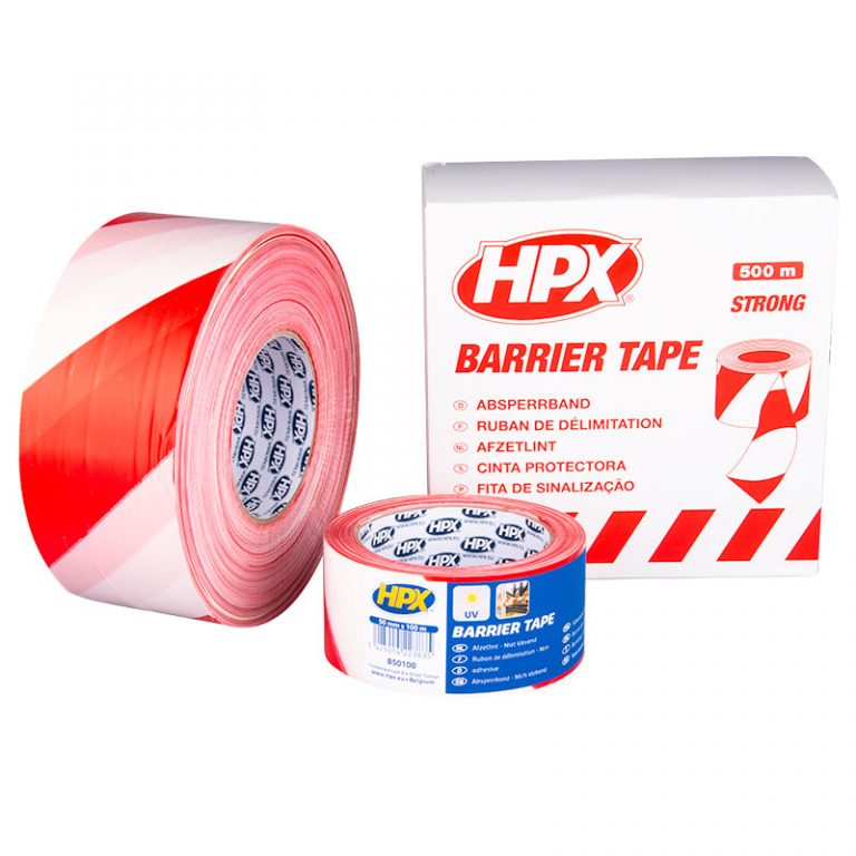 HPX Red White Barrier Tape 50mm - 100 meters