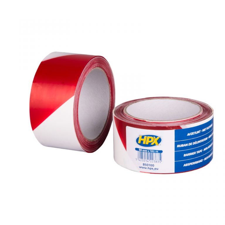 HPX Red White Barrier Tape 70mm - 100 meters