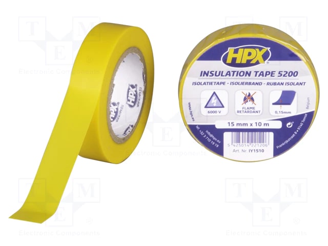 PVC Insulating tape - Yellow19mm x 10m
