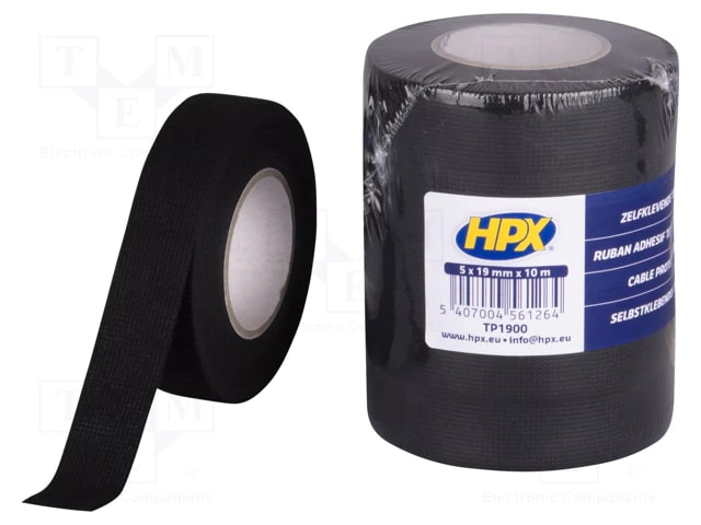 Cable protection tape 5x black 19mm x 10 m