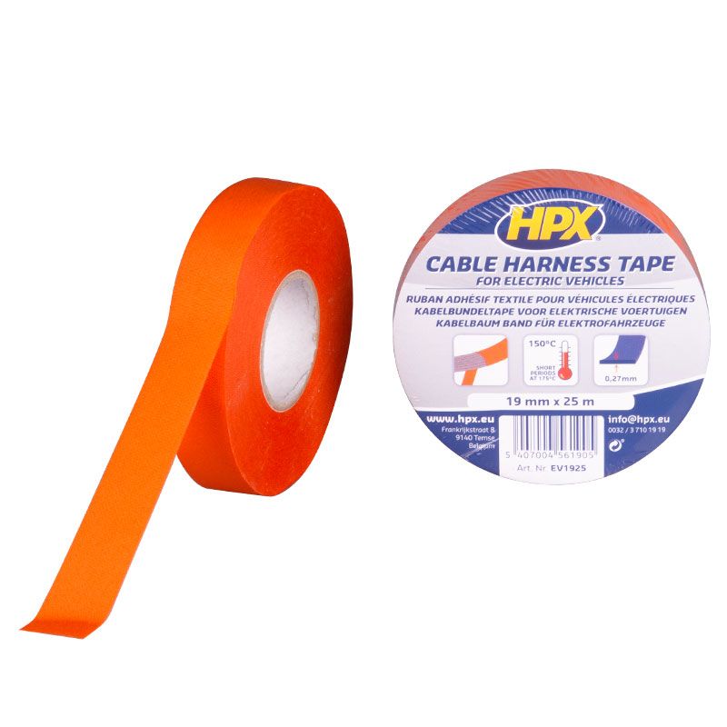 Cable harness tape for electric vehicles 19mm x 25 m