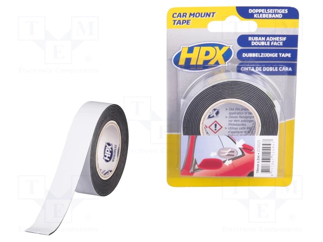 Double sided tape - black 19mm x 2m