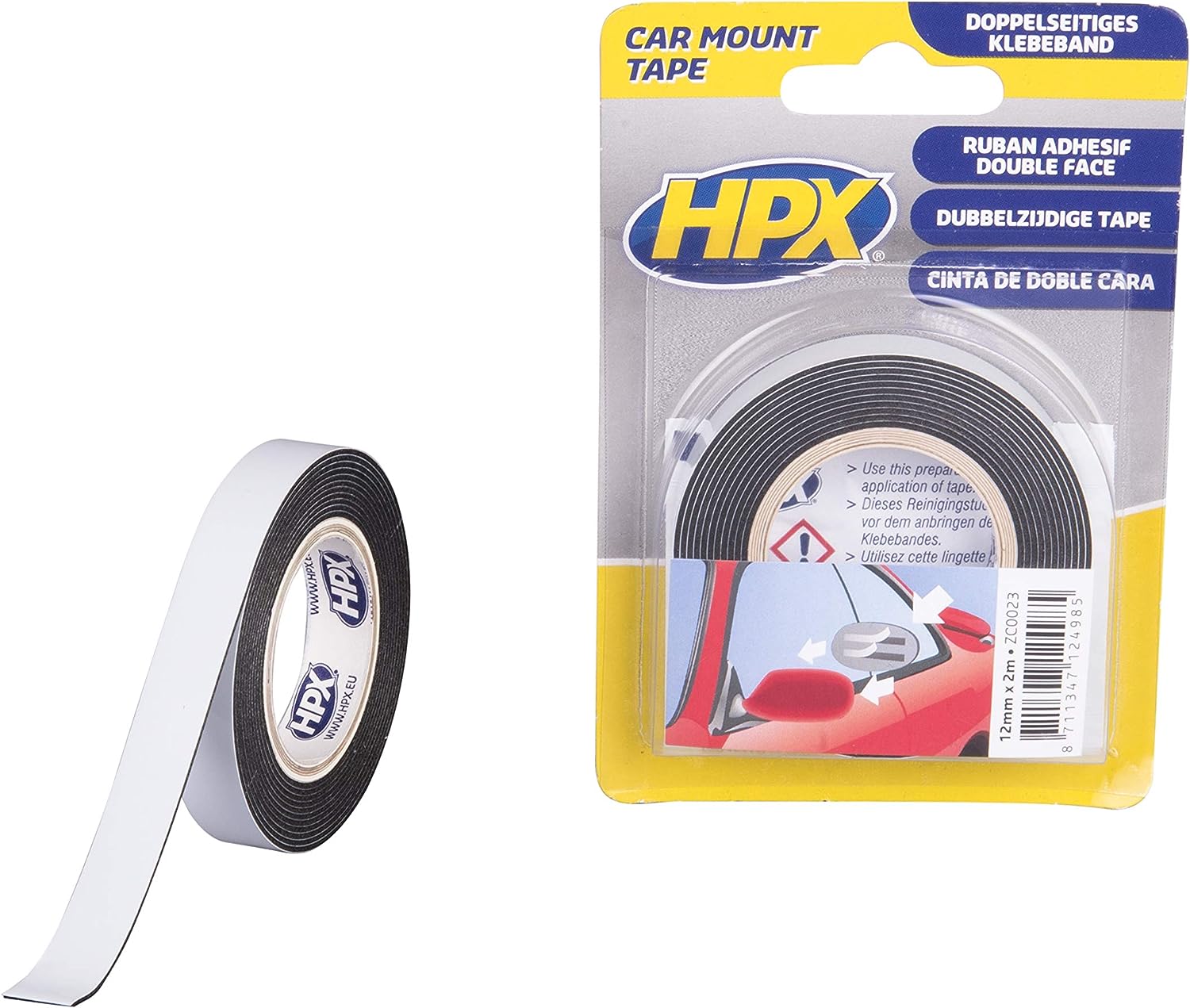 Double sided tape - black 12mm x 2m