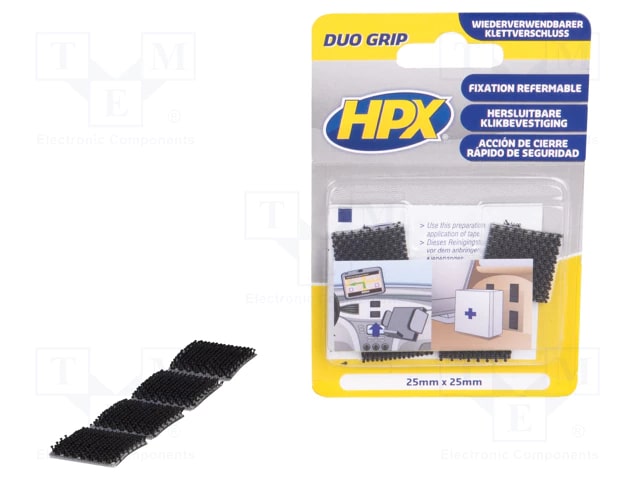 Duo Grip fastener pads 25mm x 25mm