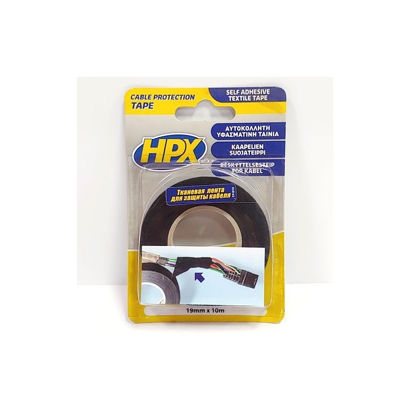 Cable protection tape black 19mm x 10 m