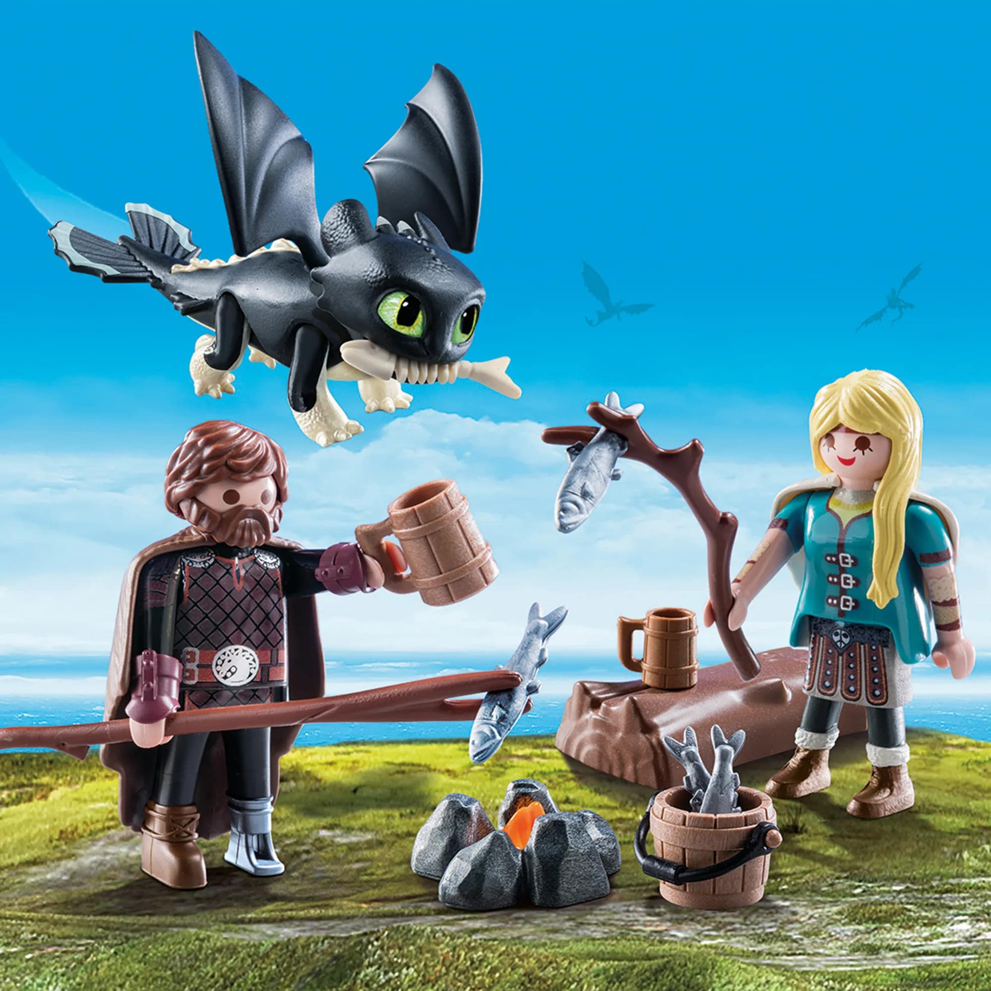 Playmobil Hiccup and Astrid with Baby Dragon