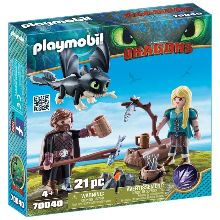 Playmobil Hiccup and Astrid with Baby Dragon