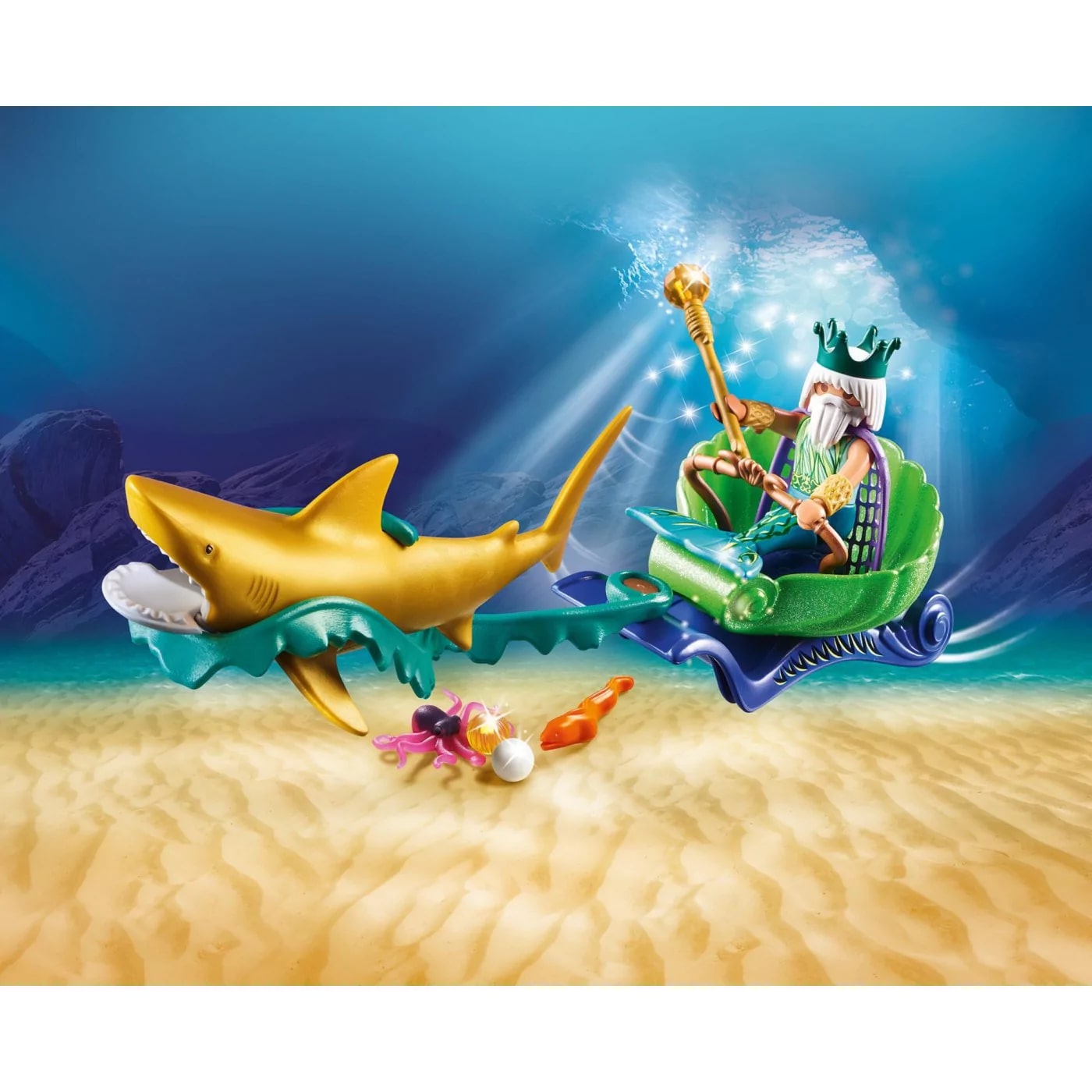 Playmobil Sea King With Shark Carriage 19Pcs
