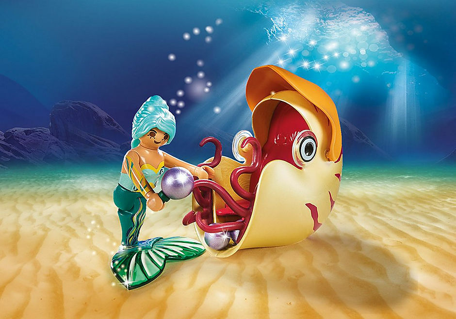 Playmobil Magic Mermaid With Sea Snail Gondola 23Pcs