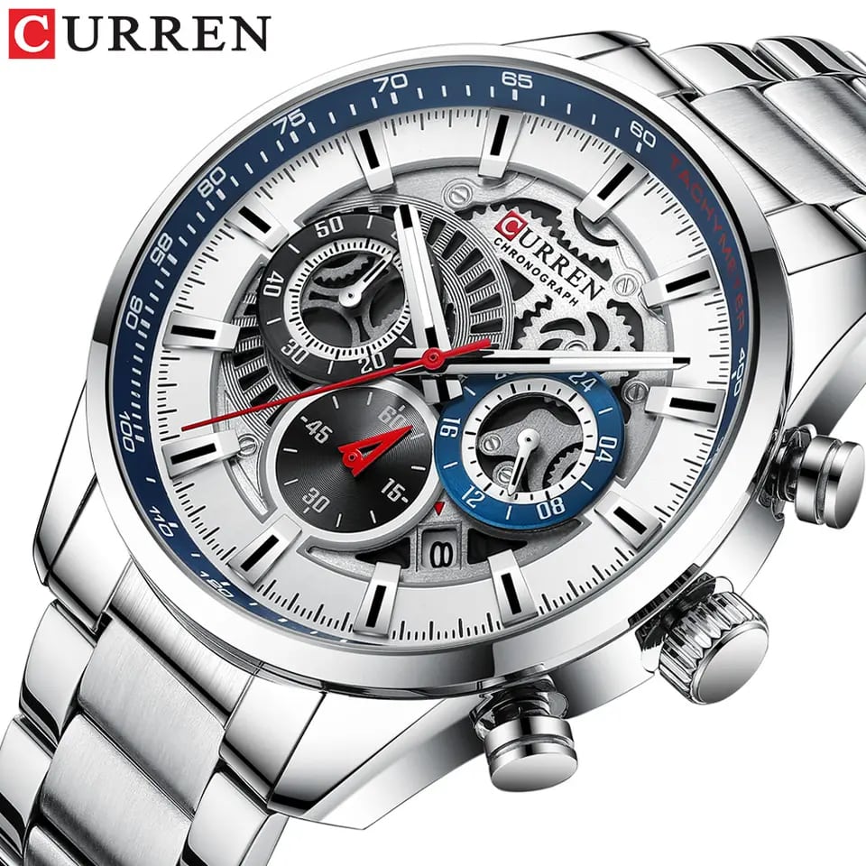 CURREN Original Brand Stainless Steel Band Wrist Watch For Men With Brand -8391