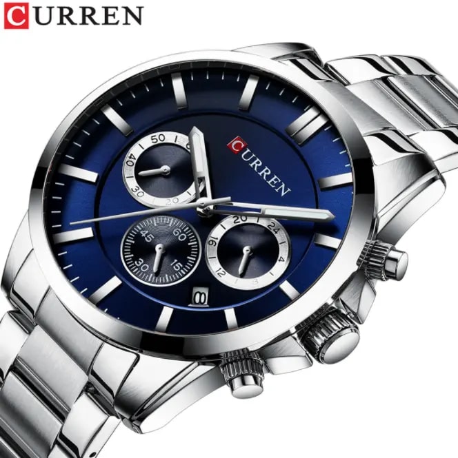 CURREN Original Brand Stainless Steel Band Wrist Watch For Men With Brand -8358