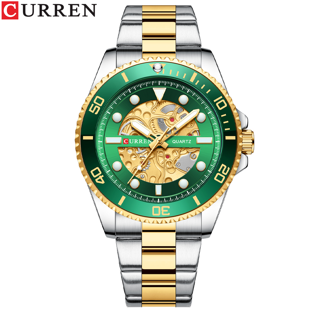 CURREN Original Brand Stainless Steel Band Wrist Watch For Men With Brand -8412