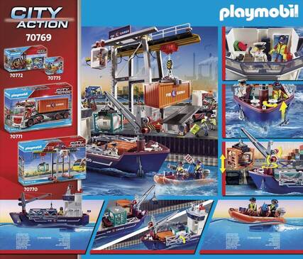 Playmobil City Action - Cargo Ship with Boat
