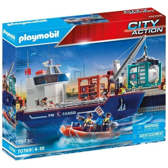 Playmobil City Action - Cargo Ship with Boat