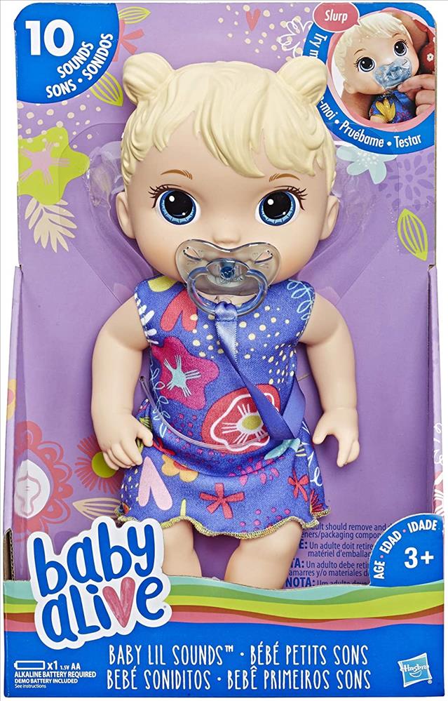Hasbro Baby Alive Lil doll Sounds Blonde