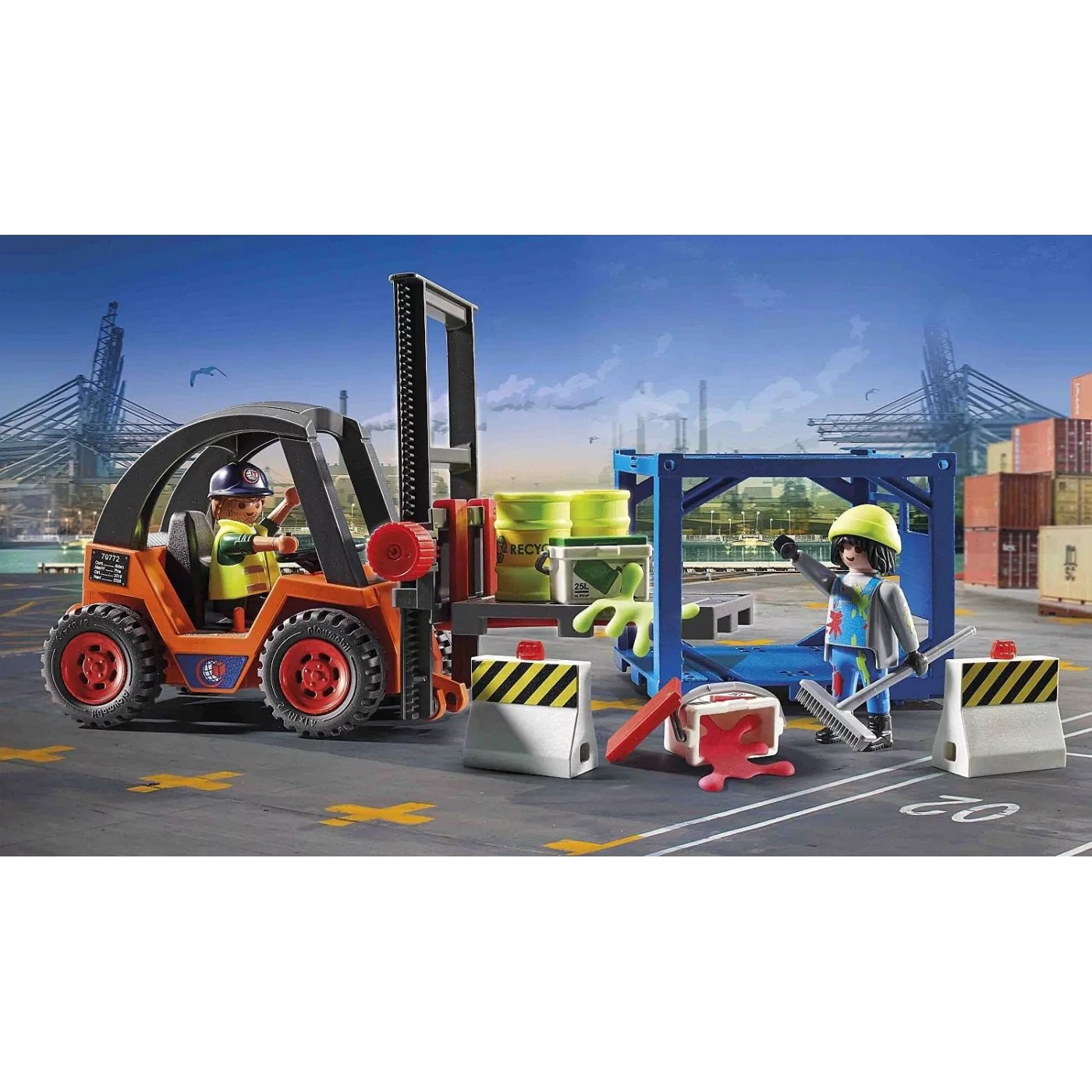 Playmobil City Action Forklift With Freight