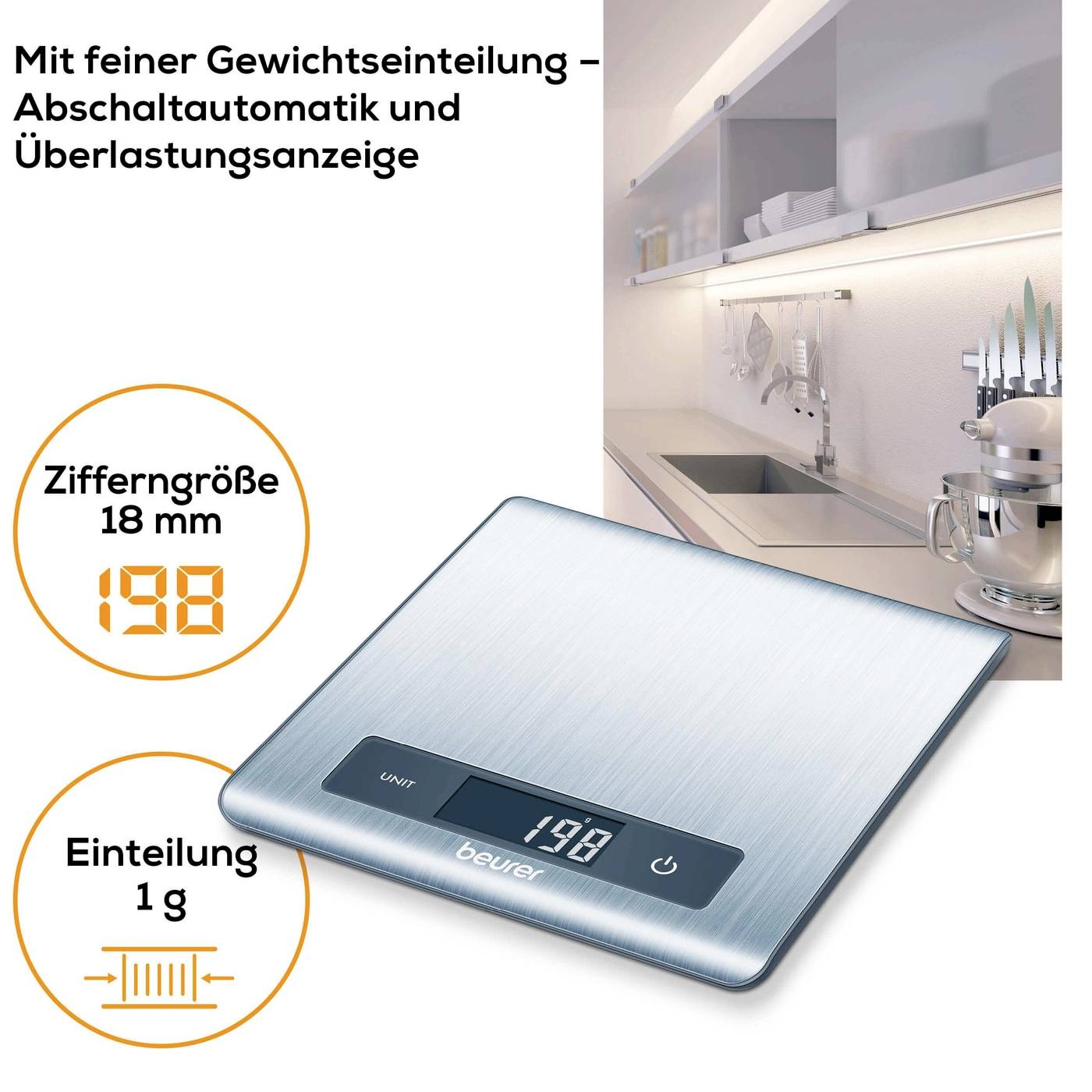 Beurer KS 51 Kitchen scales Stainless Steel