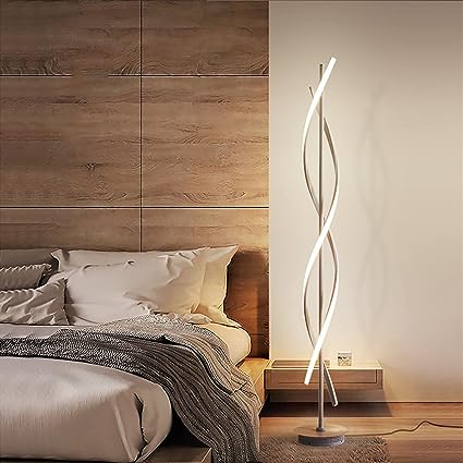 Modern Spiral Led Floor Lamp with Remote Control