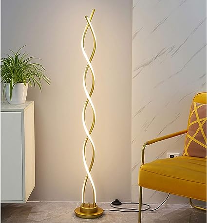 Modern Spiral Led Floor Lamp with Remote Control