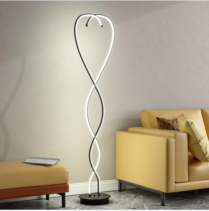 Swirling LED Floor Lamp with Remote Control