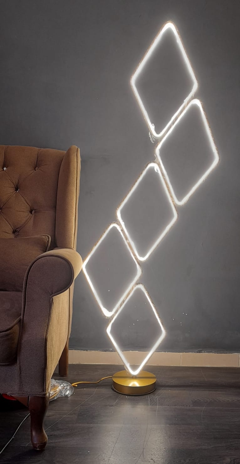 LED Floor Decoration Light Consisting of 5 Diamond Segments with Remote Control