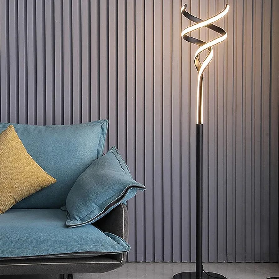 Modern LED Spiral Floor Lamp with Remote Control