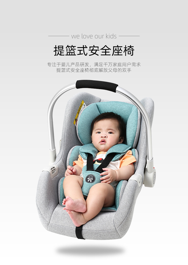 Baby Car Seat in Grey and light blue