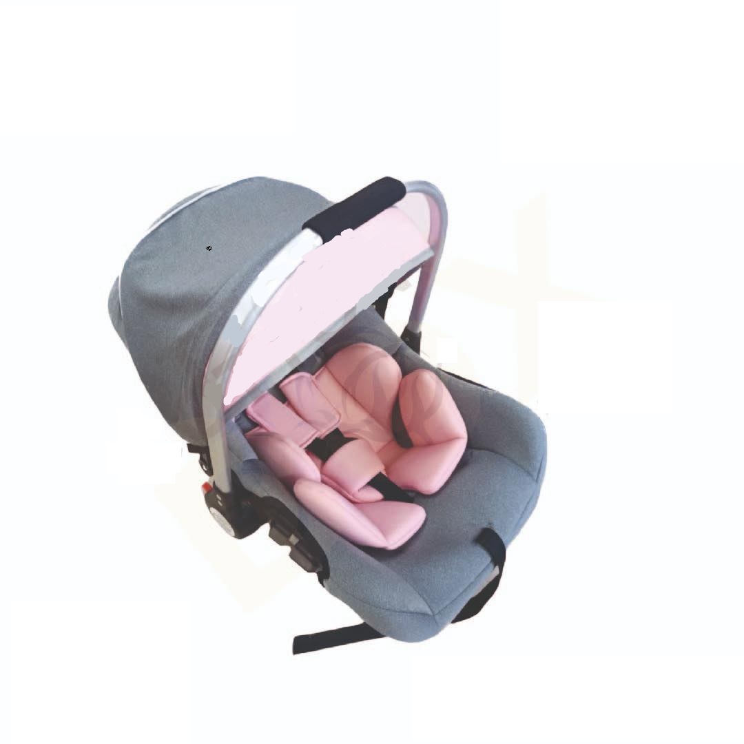Baby Car Seat in Grey and light pink