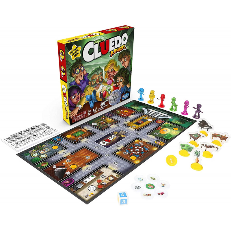 Cluedo Junior game for children, solving the puzzle of the broken game from Hasbro
