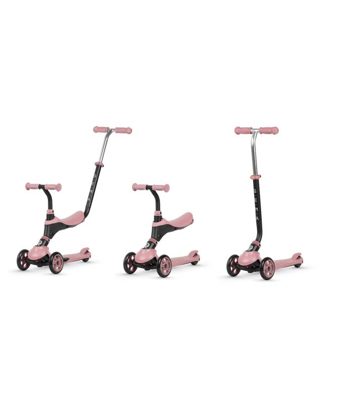 QPlay Sema 3 in1 Scooter Skateboard -Pink