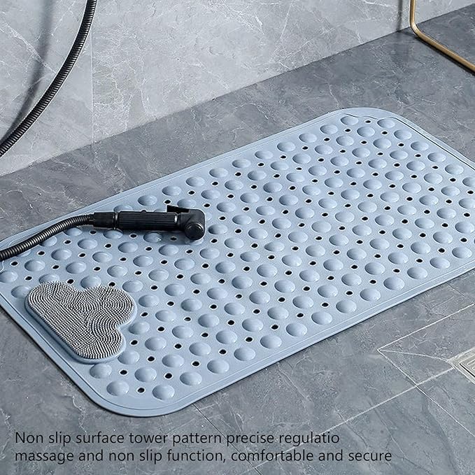 Non-slip TPR material bath mat with foot massage area 40 x 70 cm