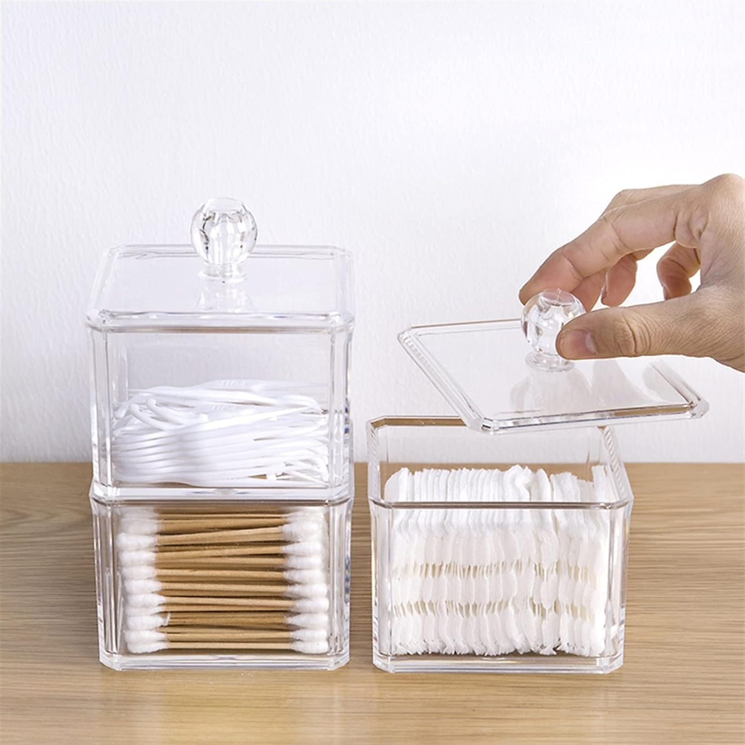 Clear acrylic storage box for multiple uses and organization of collectibles