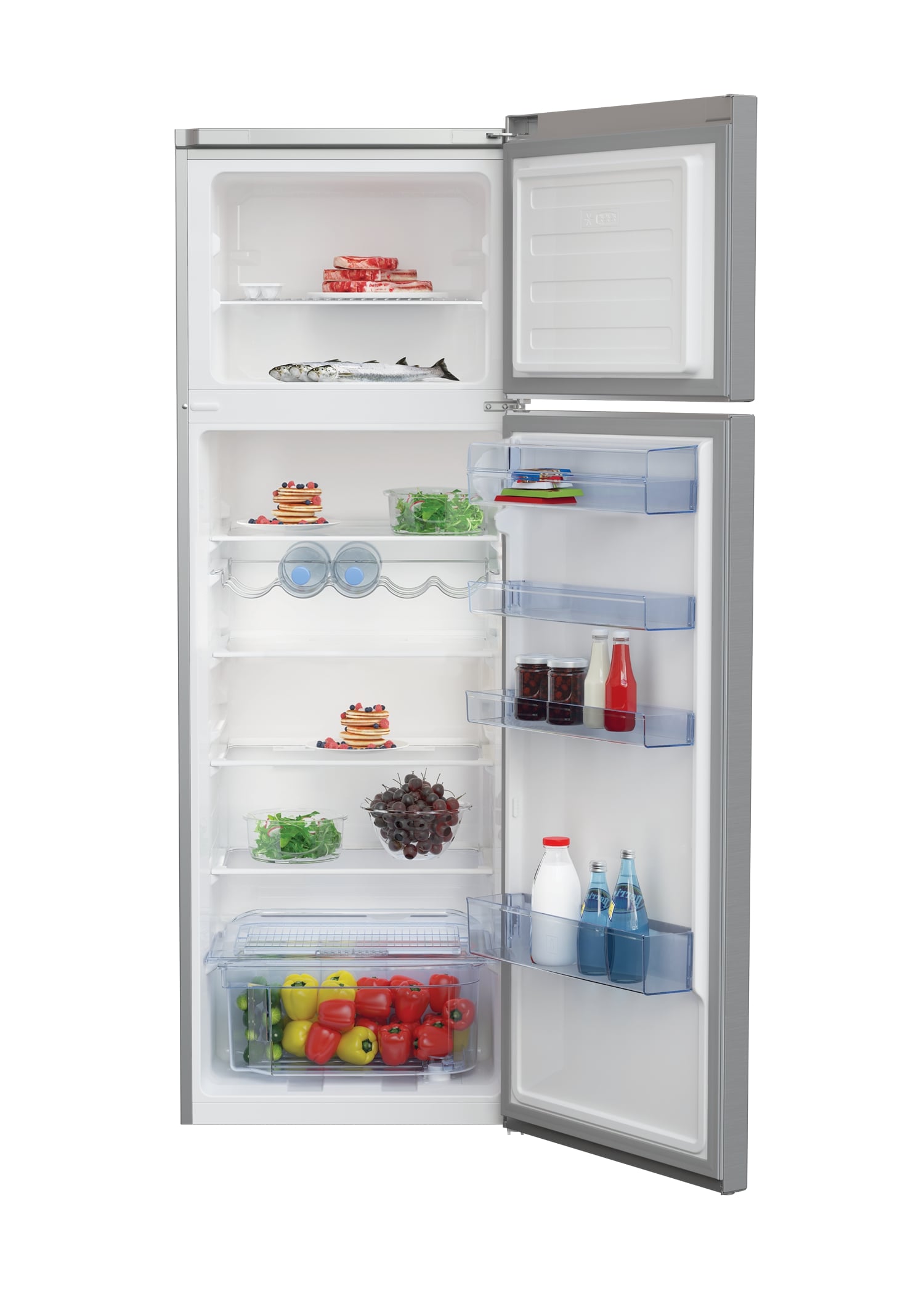 Beko Refrigerator with Top Freezer 340L - Silver