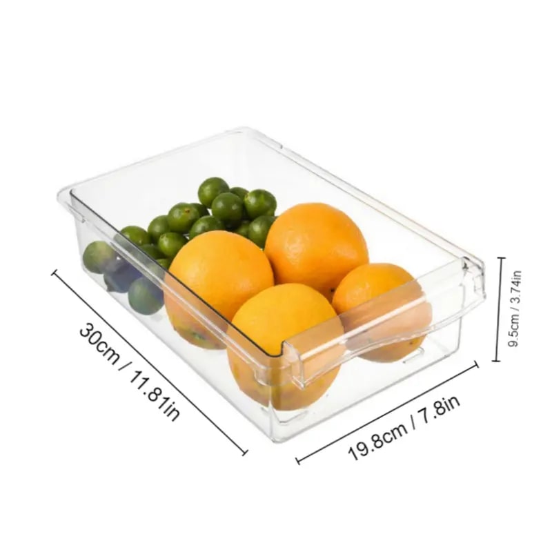 1pc clear plastic drawer storage basket for refrigerator