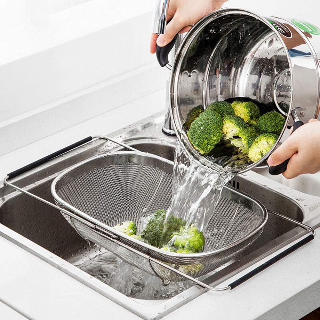 Multi-use sink strainer made of stainless steel