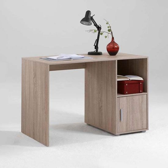 Wooden Desk with Under-Shutter and Shelf