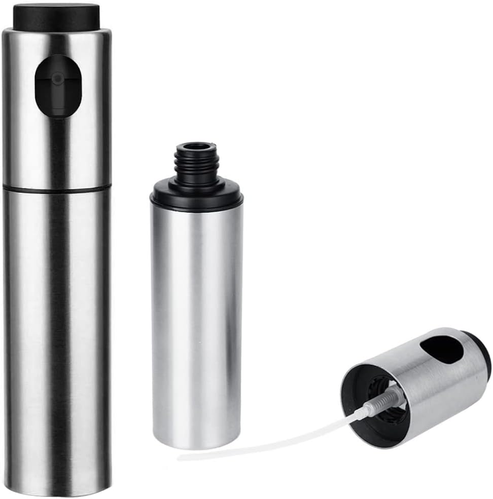 Oil Sprayer Dispenser Stainless Steel Portable Vinegar Mister Spray Bottle for BBQ 100 ml