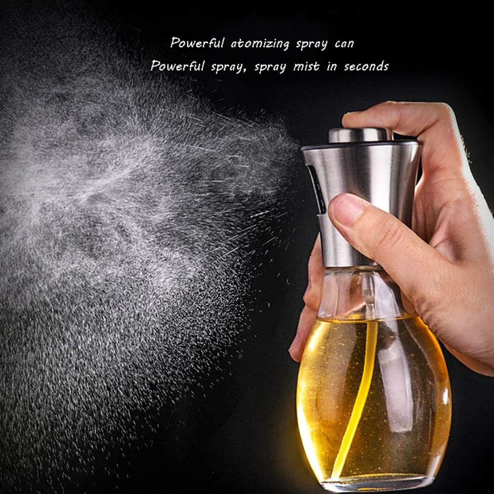 Oil Spray Bottle Stainless Steel Leakproof Olive Oil Sprayer 200ml