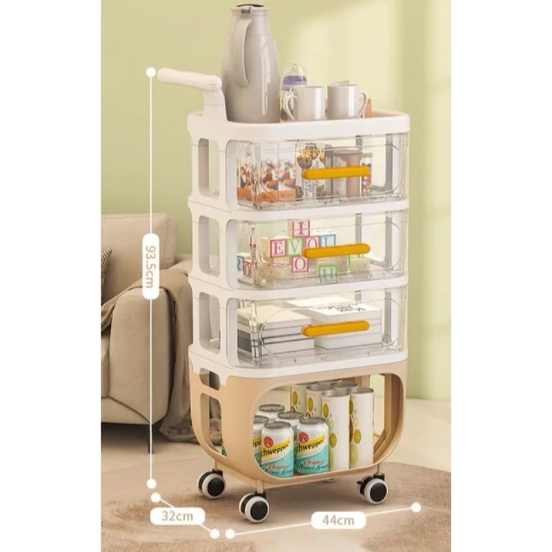 A stroller for baby supplies with wheels to facilitate movement